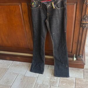 COOGI Black Jeans with Multicolor Accents